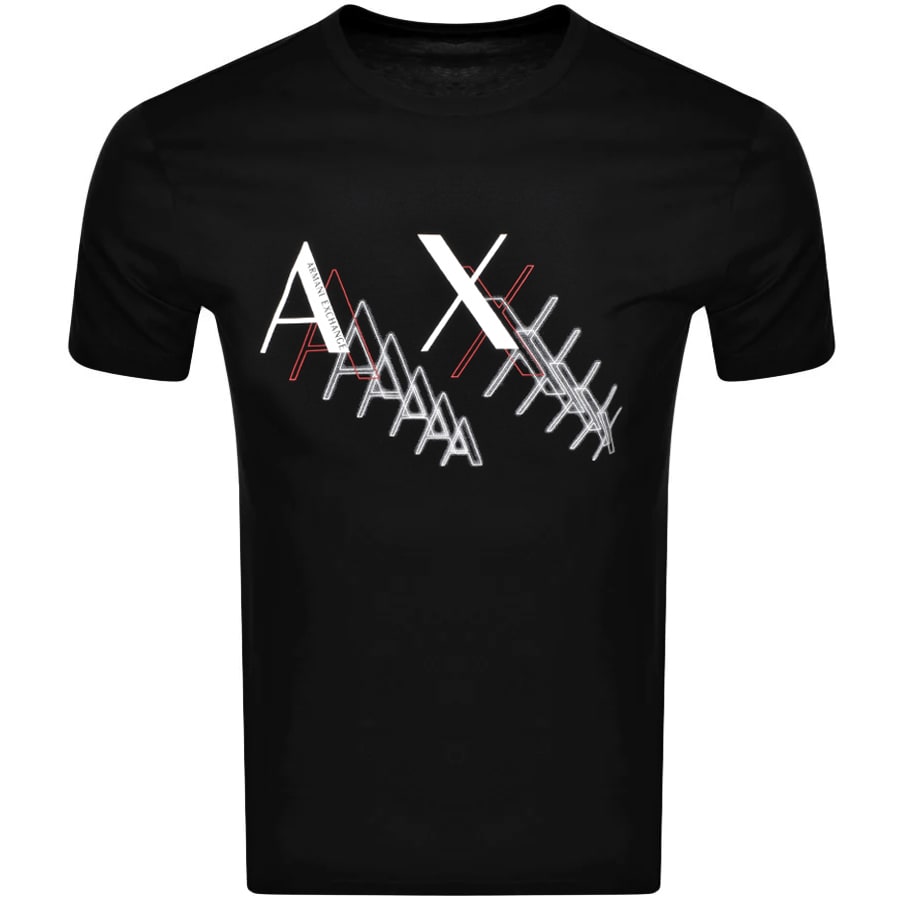 Alternative Image for ProductArmani Exchange Crew Neck Logo T Shirt Black1